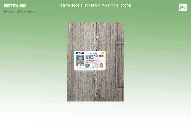 модерен стил САД Јута возачка дозвола сегашна верзија photolook предниот шаблон