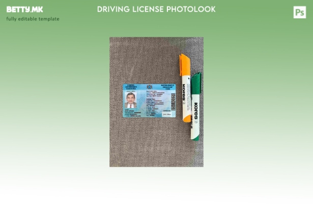 модерен стил Сомалија возачка дозвола photolook ПРЕДЕН шаблон
