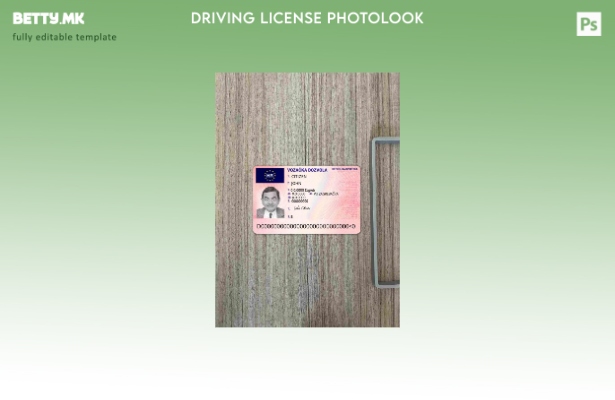 модерен стил Хрватска возачка дозвола photolook ПРЕДЕН шаблон