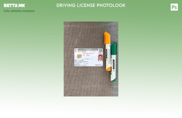 модерен стил во Индија Манипур државна возачка дозвола photolook ПРЕДЕН шаблон