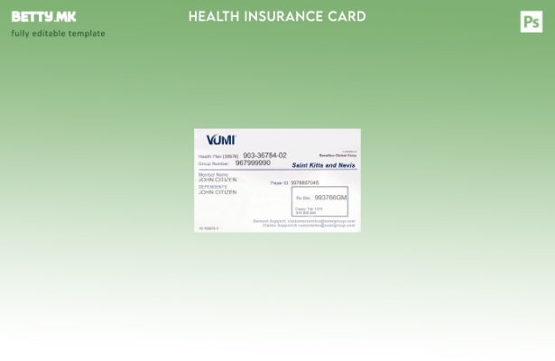 Модерен стил Шаблон за здравствено осигурување во Сент Китс и Невис