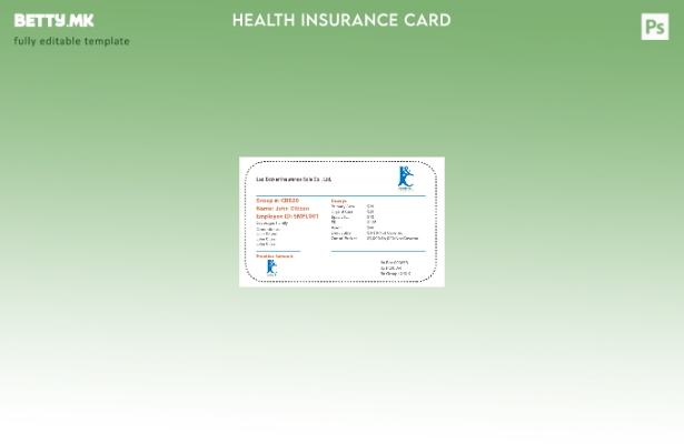 Модерен стил Шаблон за картичка за здравствено осигурување во Лаос