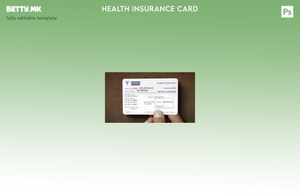 Модерен стил Шаблон за картичка за здравствено осигурување за здравствено осигур