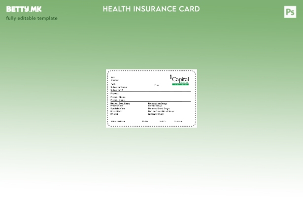 Модерен стил Шаблон за картичка за здравствено осигурување на Соломонските Остро