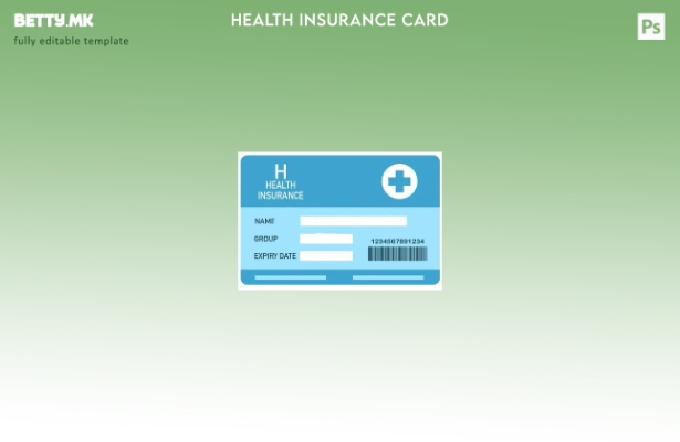 Модерен стил Шаблон за картичка за здравствено осигурување