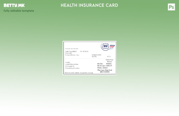 Модерен стил шаблон за картичка за здравствено осигурување на Сејшели