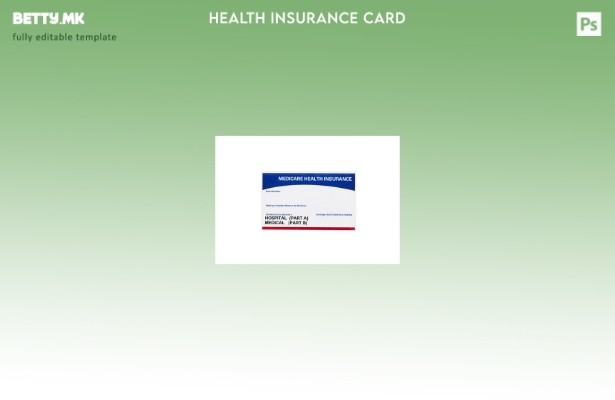 Модерен стил шаблон за картички за здравствено осигурување во САД