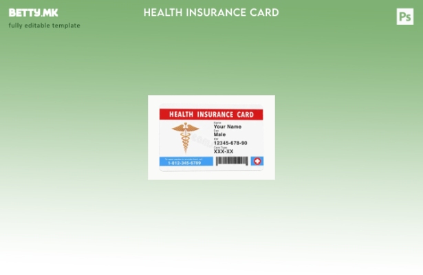Шаблон за картичка за здравствено осигурување во Австралија во модерен стил