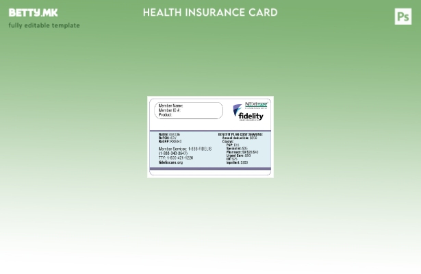 Шаблон за картичка за здравствено осигурување во Либан во модерен стил