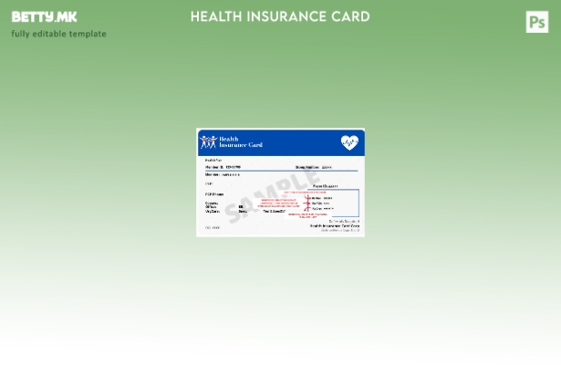 модерен стил Шаблон за картичка за здравствено осигурување 1