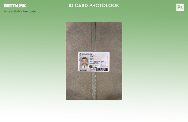 Аргентинска лична карта во модерен стил – приказ на шаблон photolook FRONT