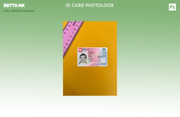 Модерен стил Полска лична карта сегашна верзија photolook преден шаблон