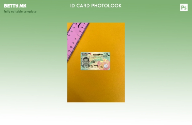 Модерен стил верзија на лична карта на САД Џорџија photolook предниот шаблон