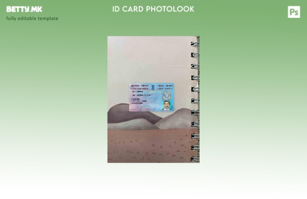 Модерен стил на Индија и ПАН картичка со фото изглед ПРЕДЕН шаблон