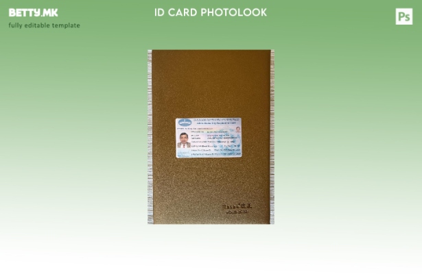 Модерен стил на предниот шаблон за фото изглед на лична карта за жител на Адис А