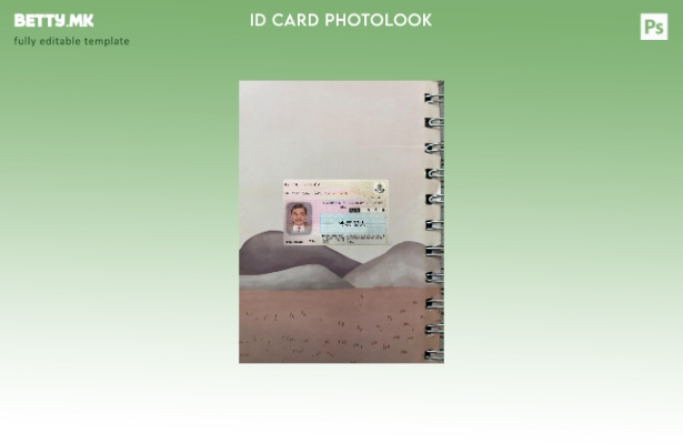 Модерен стил, преден шаблон за фотографски изглед на јапонска лична карта