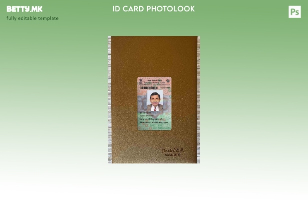 модерен стил Индија Изборна ИД со фонтови photolook ПРЕДЕН шаблон