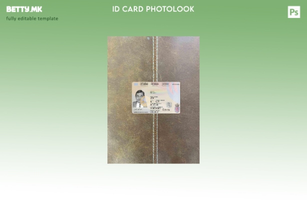 модерен стил Луксембуршка лична карта photolook ПРЕДЕН шаблон