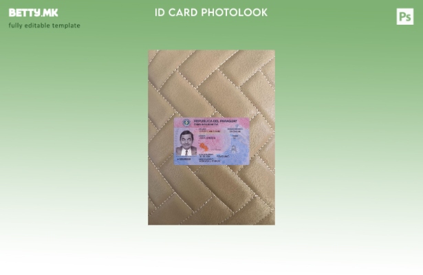 модерен стил Парагвај лична карта присутна photolook пред шаблон