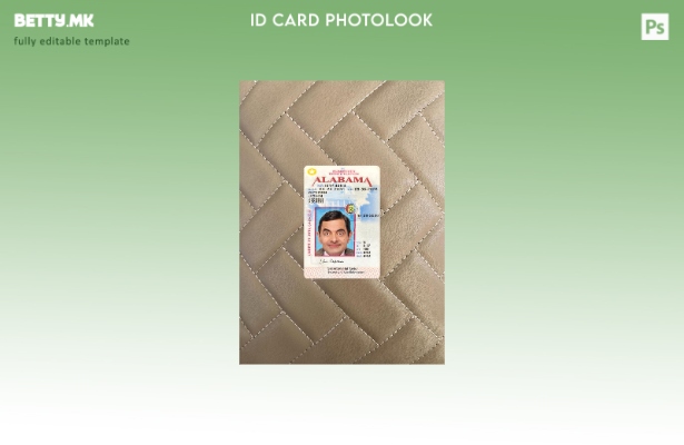 модерен стил САД Алабама под лична карта photolook пред шаблон