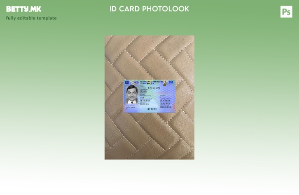 модерен стил Словачка лична карта е преден шаблон со фото изглед