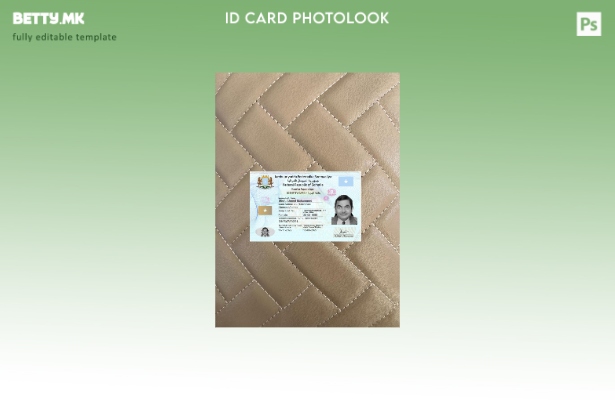 модерен стил Сомалија лична карта е присутен преден шаблон со фото изглед