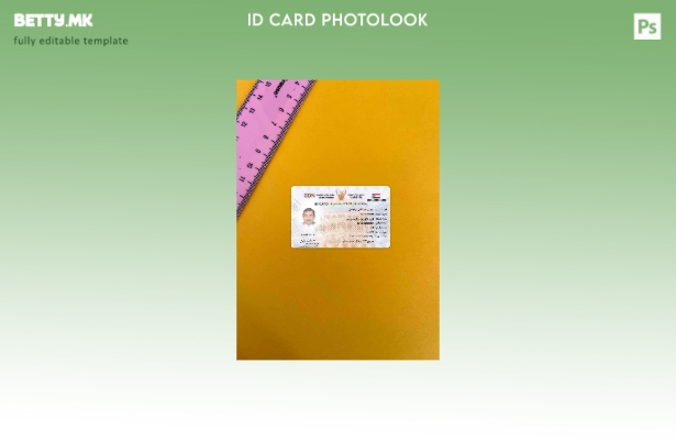 модерен стил Судан лична карта photolook ПРЕДЕН шаблон