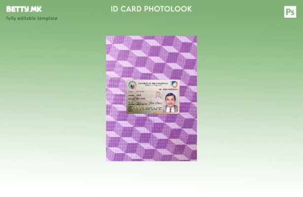 модерен стил Филипини ID photolook ПРЕДЕН шаблон