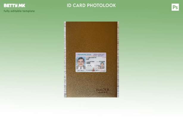 модерен стил на САД Вашингтон лична карта присутна photolook пред шаблон