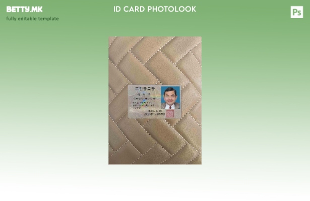 модерен стил Korea ID photolook ПРЕДЕН шаблон