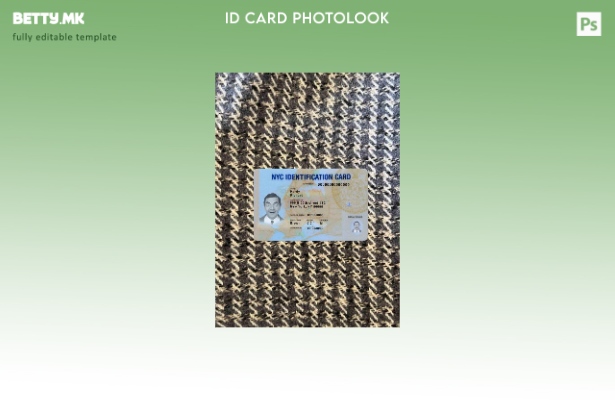 модерен стил USA New York ID photolook FRONT шаблон