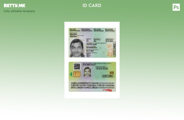 Модерен стил Белгија детски ID сегашен шаблон