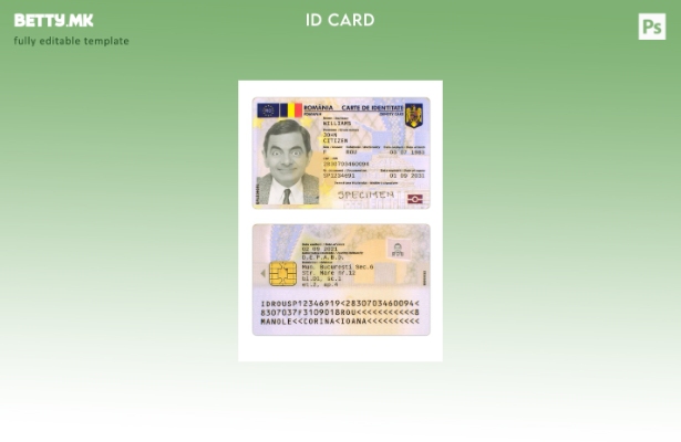 Модерен стил Романија лична карта подарок шаблон