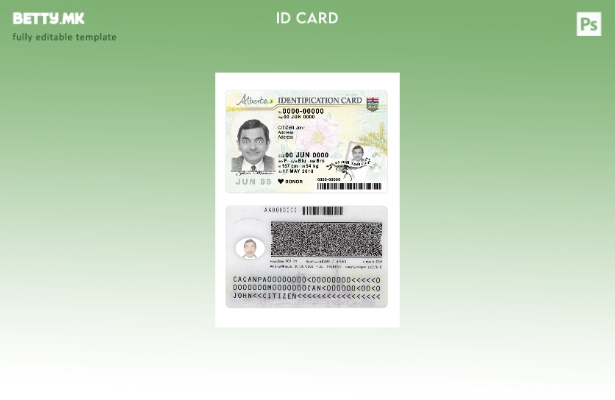 Модерен стил Шаблон за лична карта на Канада Алберта