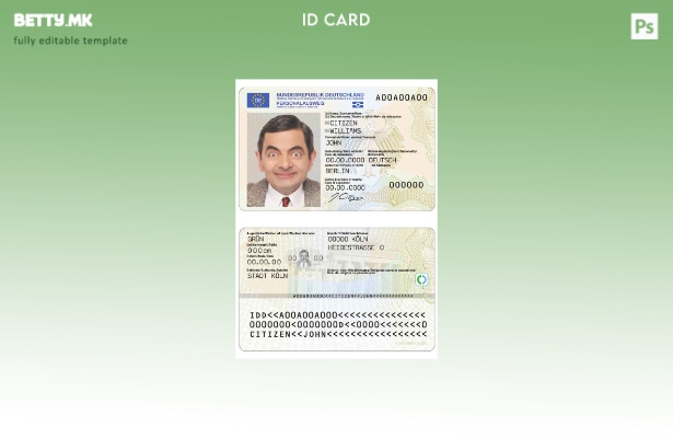 Модерен стил Шаблон за ID Германија ( – сегашен).