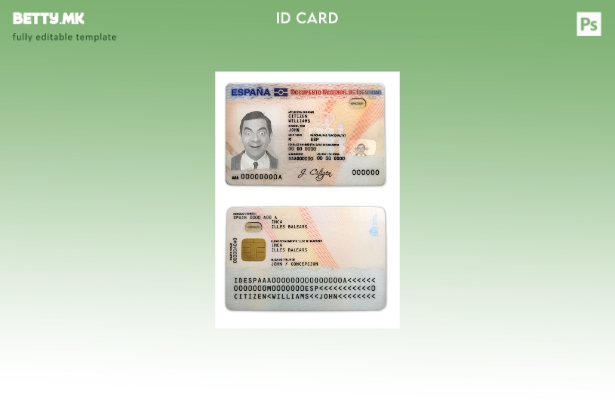 Модерен стил Шаблон за ID на Шпанија