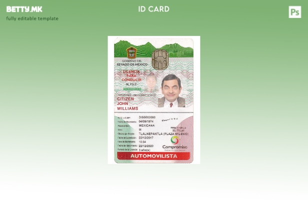 Модерен стил на шаблон верзија на MEXICO ID