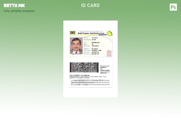 Модерен стил, шаблон за картичка за повеќенаменски идентификација на државите од