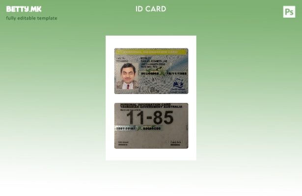 Модерен стил, шаблон за лични информации од Австралија Тасманија