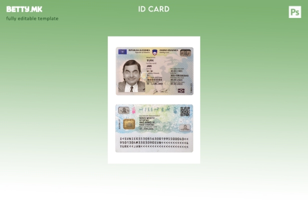 Модерен стил, шаблон за подарок за лична карта Словенија 1