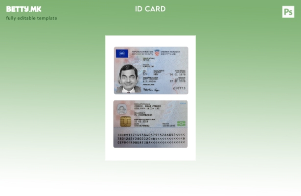 Модерен стил, шаблон за подарок за лична карта на Хрватска