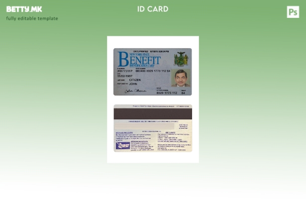 Шаблон за лична карта со модерен стил на САД New York Benefit