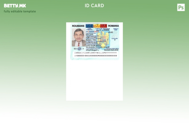 Шаблон за ID на Романија во модерен стил