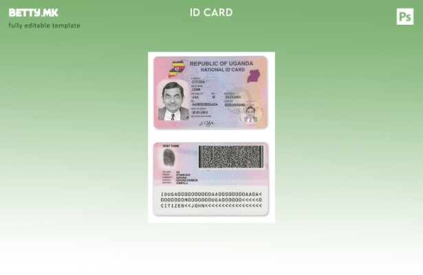 Шаблон за ID на Уганда во модерен стил
