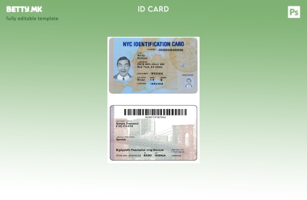 модерен стил USA New York ID шаблон