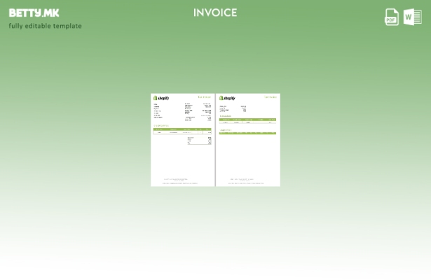 Модерен стил Канада Шаблон за даночна фактура Shopify