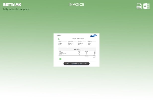 Модерен стил САД Шаблон за фактура Samsung