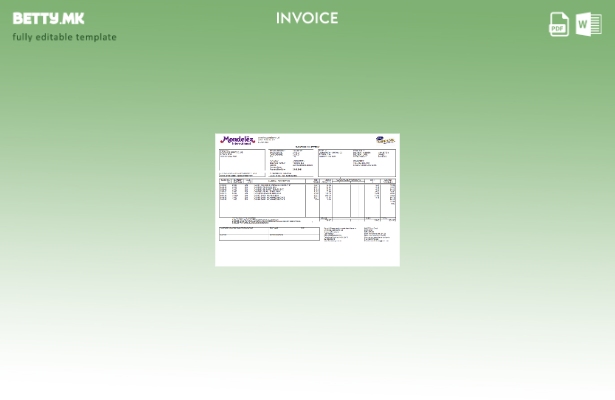 Модерен стил Шаблон за фактура Австралија Mondelez Holdings Pty Ltd