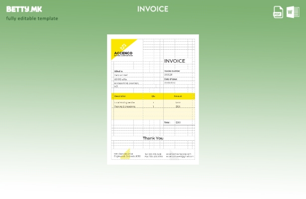 Модерен стил Шаблон за фактура на компанија Movers & Moving