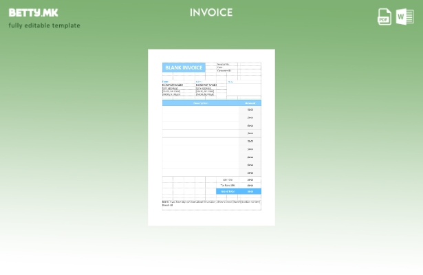 Модерен стил бесплатен шаблон за основна фактура